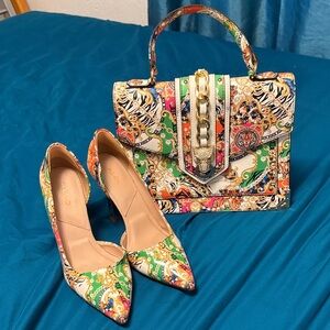Aldo Multicolor Patterned Heels